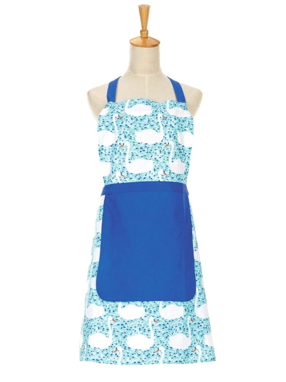 Blue Swan Lake Print Apron NEW
